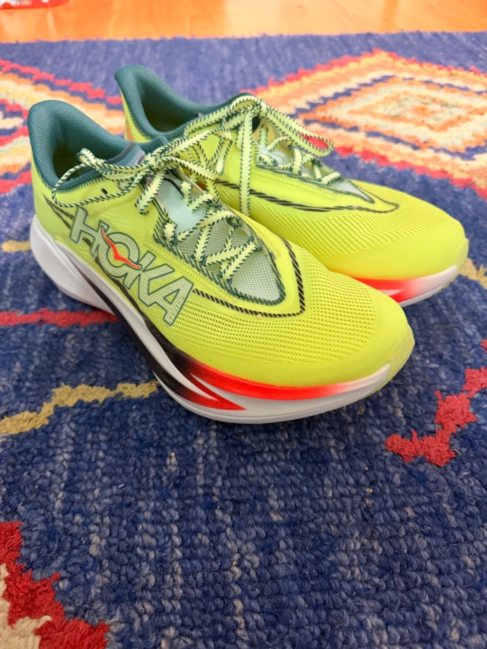 Hoka Cielo X1 3.0 Running Shoes Yellow/Red Unisex M 8 W 9 NWOB